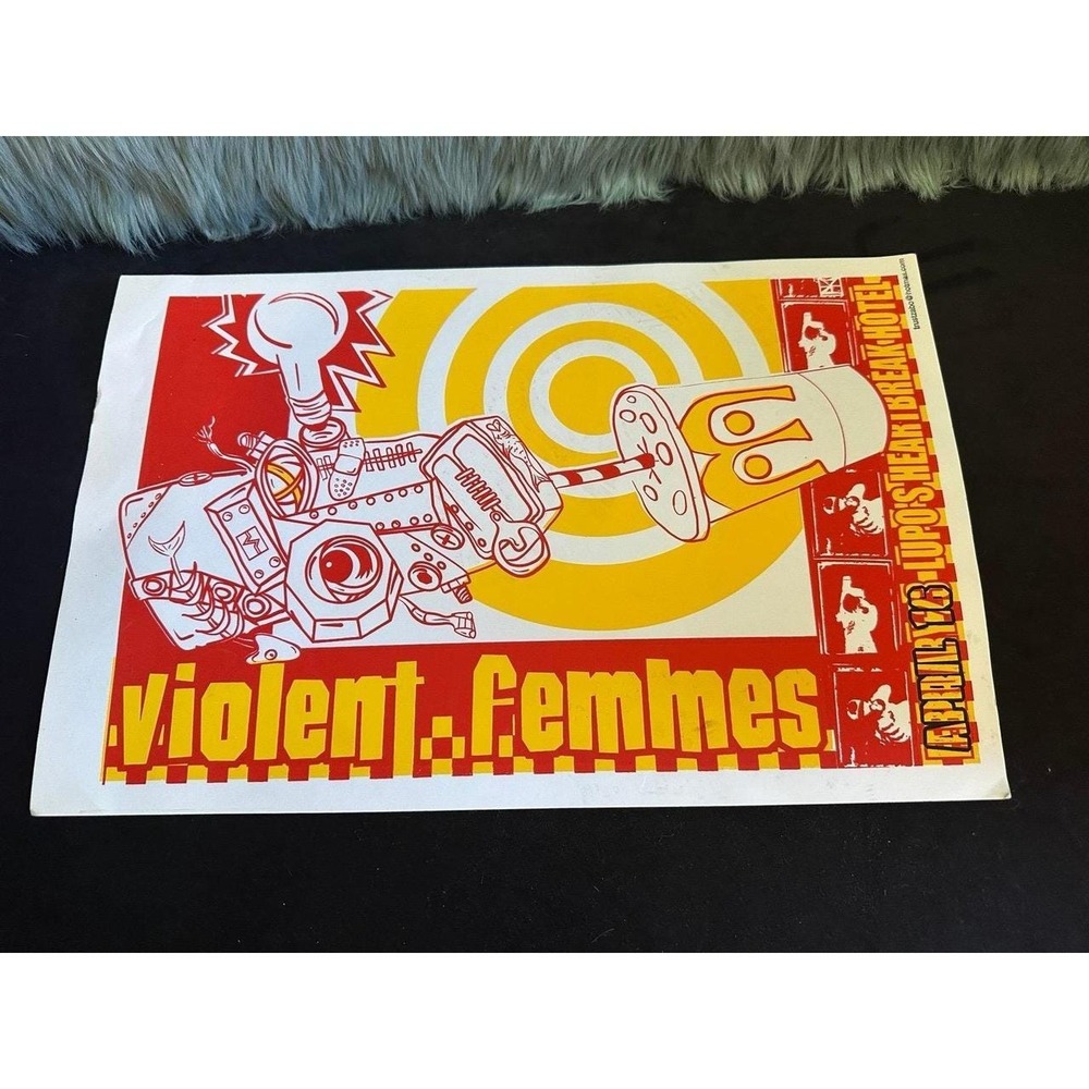 Violent Femmes Concert Poster 90s Lupo's 11" x 17" Spring 2000 Tour RARE - Picture 3 of 4